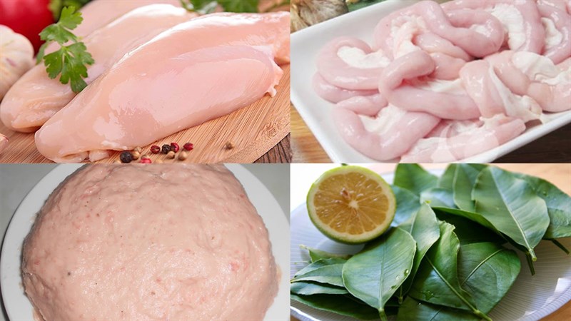 Nguyên liệu món ăn xúc xích gà