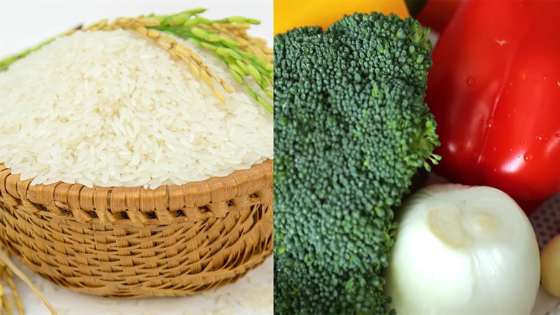 Nguyên liệu món ăn cháo thịt bò ngũ sắc