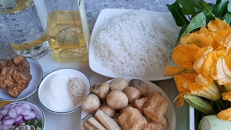 Nguyên liệu món ăn lẩu mắm chay