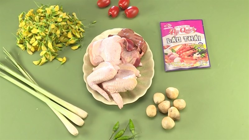 Nguyên liệu món ăn canh gà kiểu thái