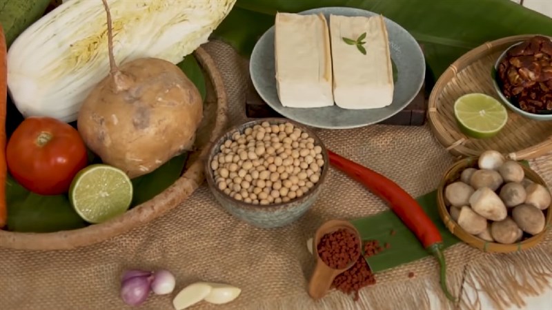 Nguyên liệu món ăn canh bún chay