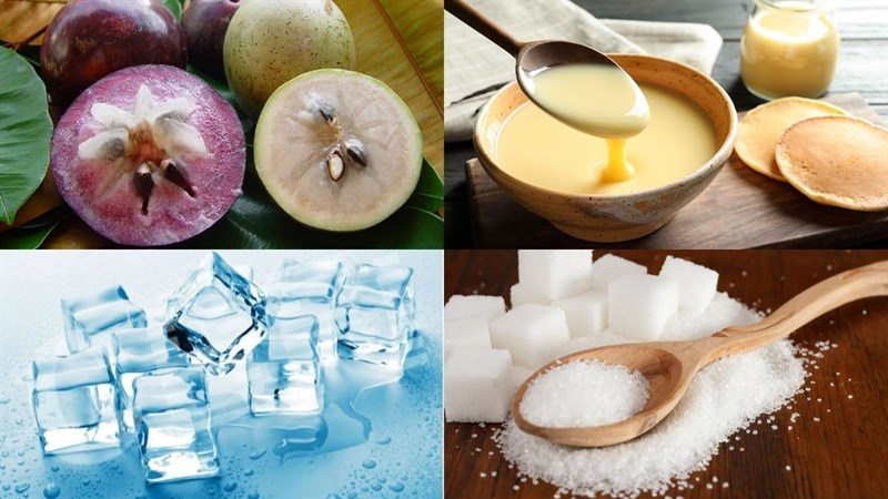 Nguyên liệu món ăn sinh tố vú sữa