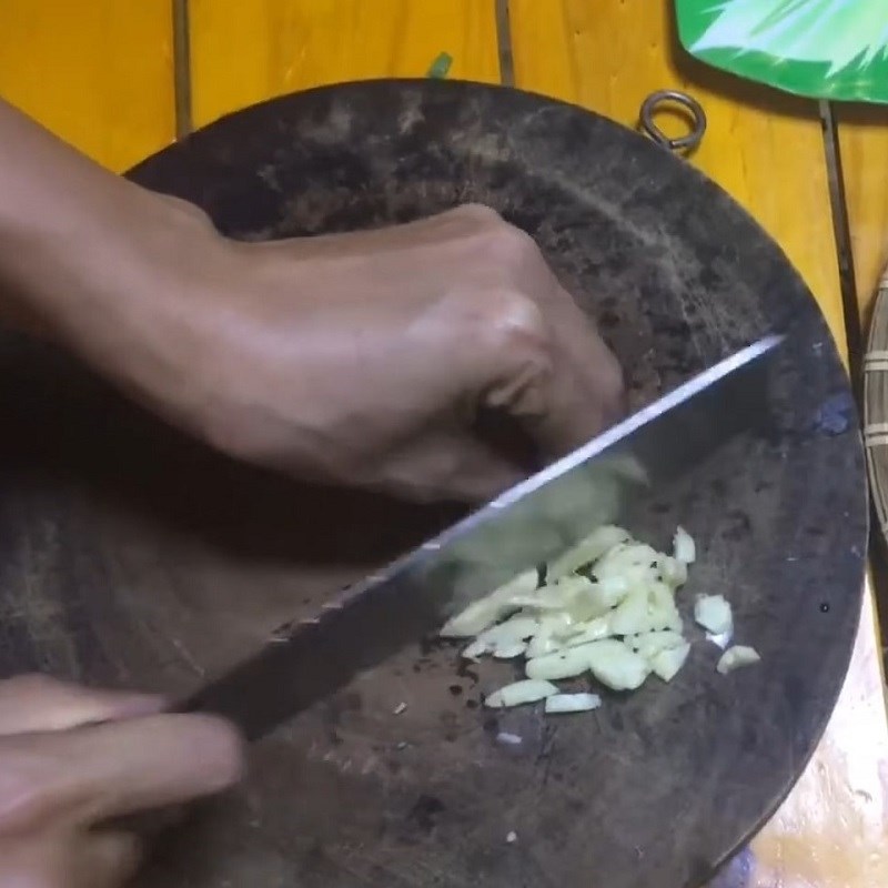 Bước 1 Sơ chế nguyên liệu Cải ngọt xào tỏi