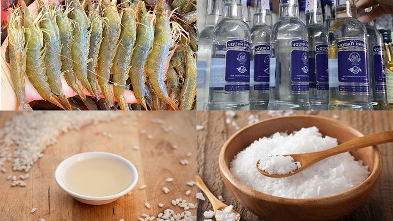 Nguyên liệu món ăn tôm khô một nắng