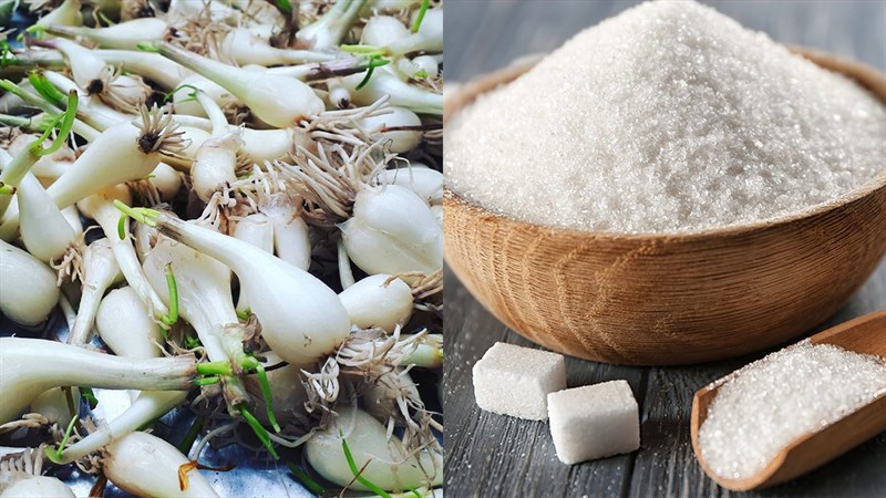 Nguyên liệu món ăn củ kiệu chua ngọt