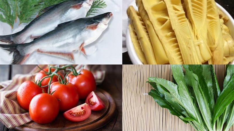 Nguyên liệu món ăn canh cá măng chua