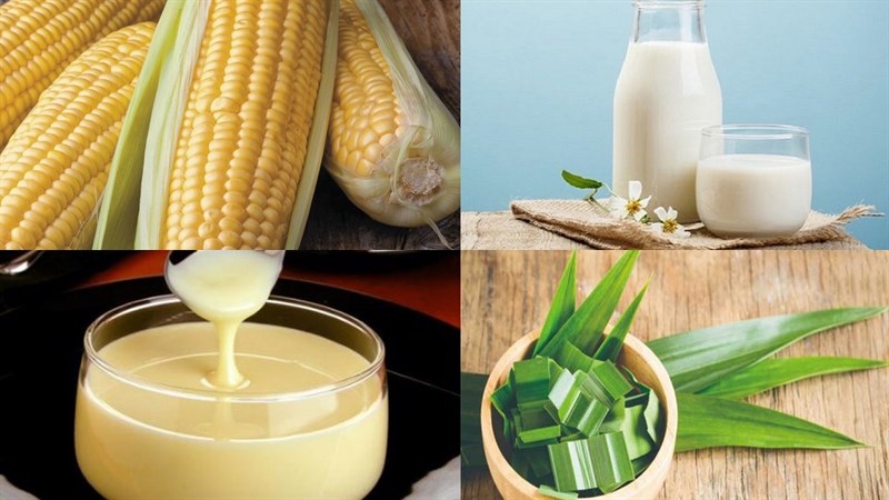 Nguyên liệu món ăn sữa ngô- sữa bắp
