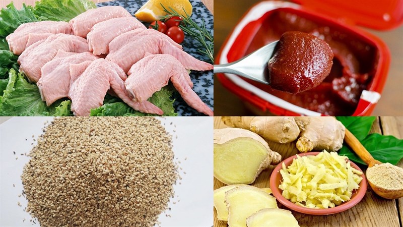 Nguyên liệu món ăn cánh gà nướng cay kiểu hàn quốc