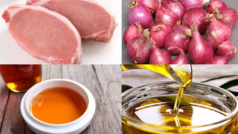 Nguyên liệu món ăn chà bông thịt heo