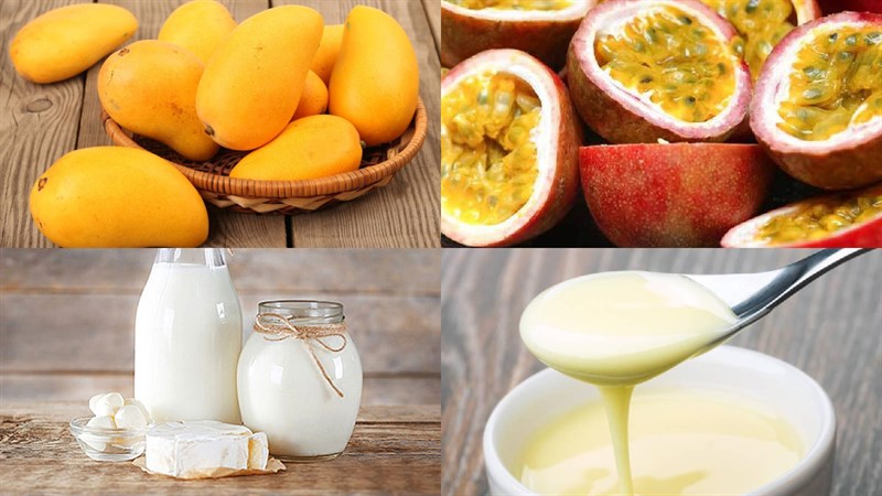 Nguyên liệu món ăn sinh tố dừa