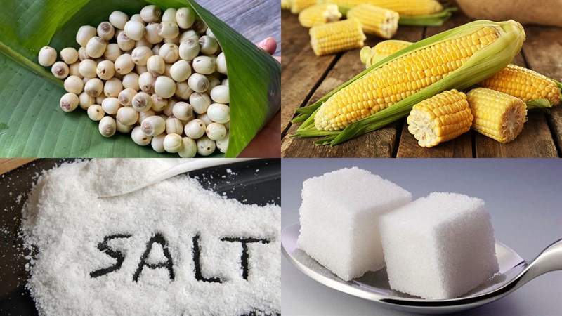 Nguyên liệu món ăn sữa hạt sen
