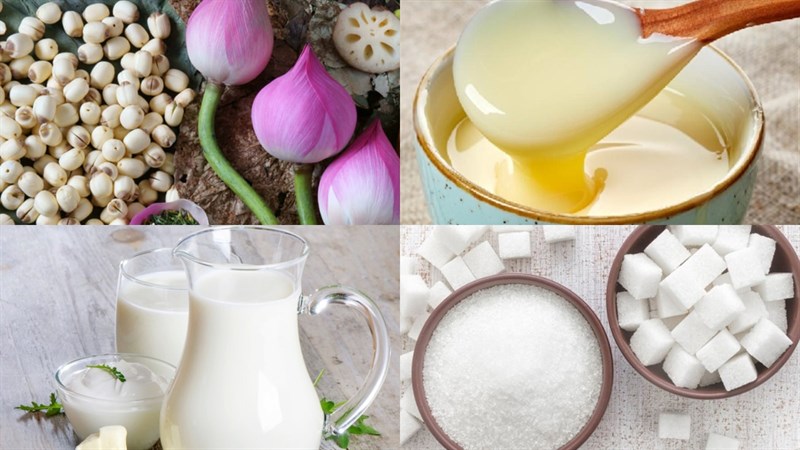 Nguyên liệu món ăn sữa hạt sen
