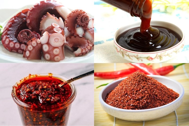 Nguyên liệu món ăn bạch tuộc nướng sa tế