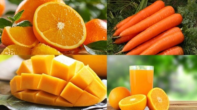 Nguyên liệu món ăn sinh tố cam cà rốt