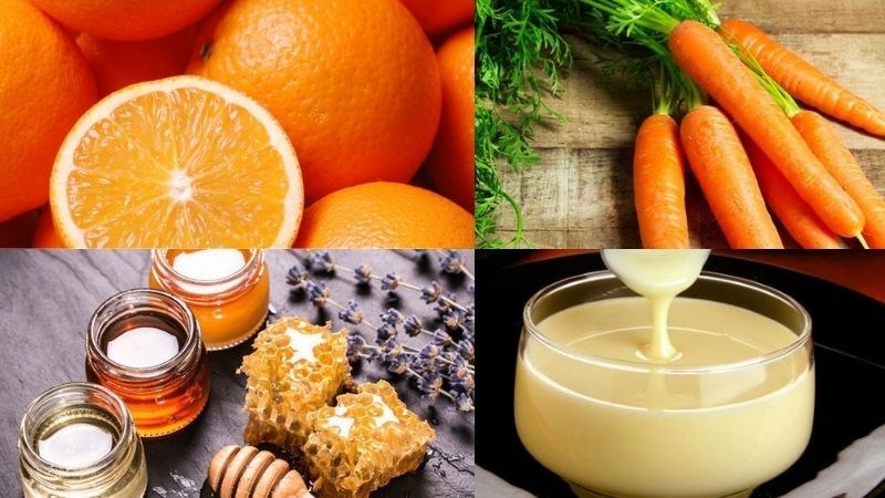 Nguyên liệu món ăn sinh tố cam cà rốt