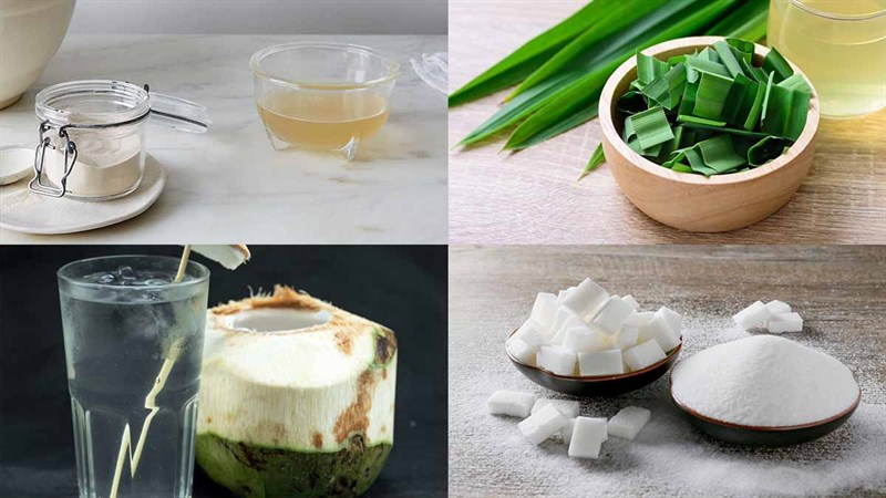 Nguyên liệu món ăn rau câu lá dứa