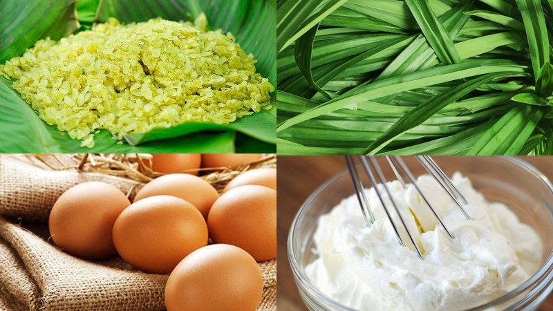 Nguyên liệu món ăn kem cốm dẹp