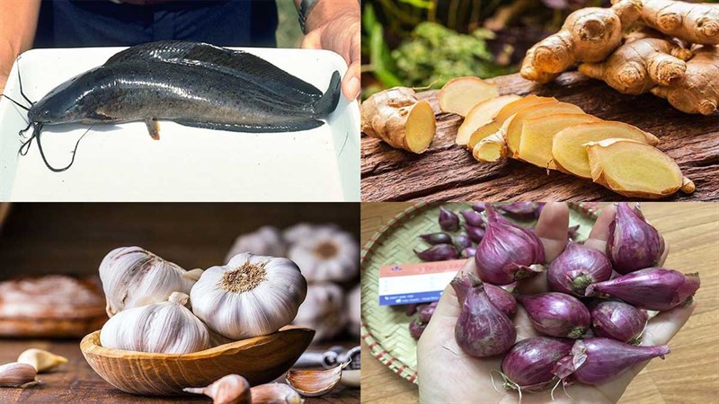 Nguyên liệu món ăn cá trê kho gừng