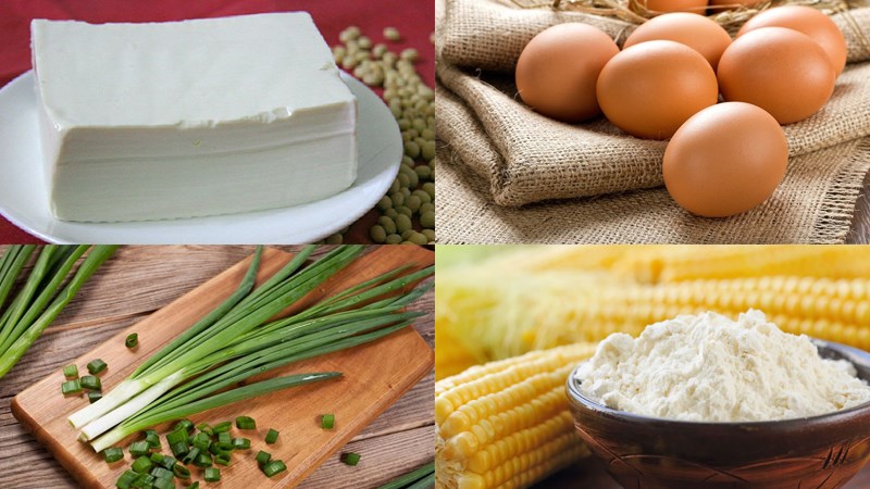 Nguyên liệu món ăn đậu hũ chiên trứng