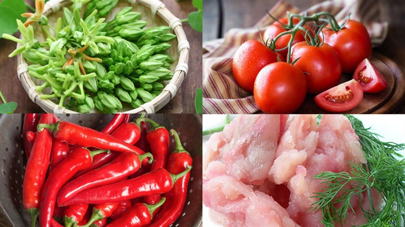 Nguyên liệu món ăn 2 cách nấu canh hoa thiên lý