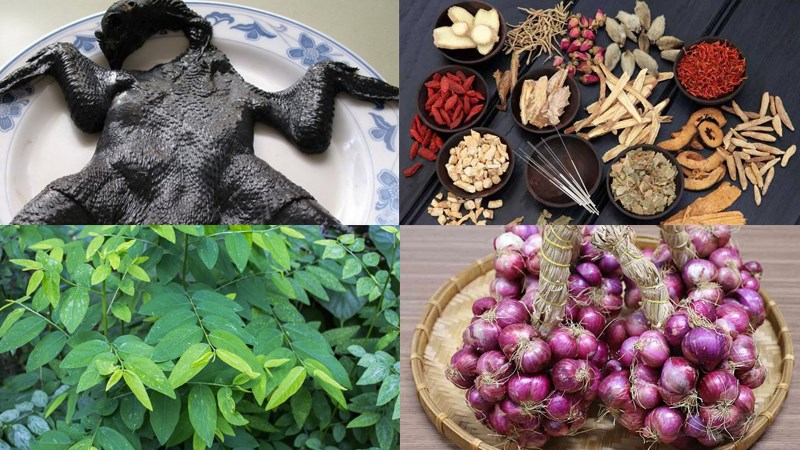 Nguyên liệu món ăn cháo gà ác cho bé
