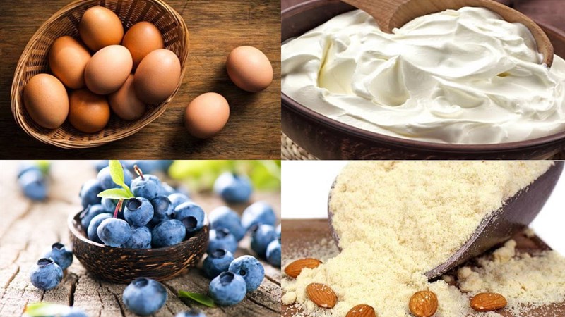 Nguyên liệu món ăn 2 cách làm bánh mousse việt quất