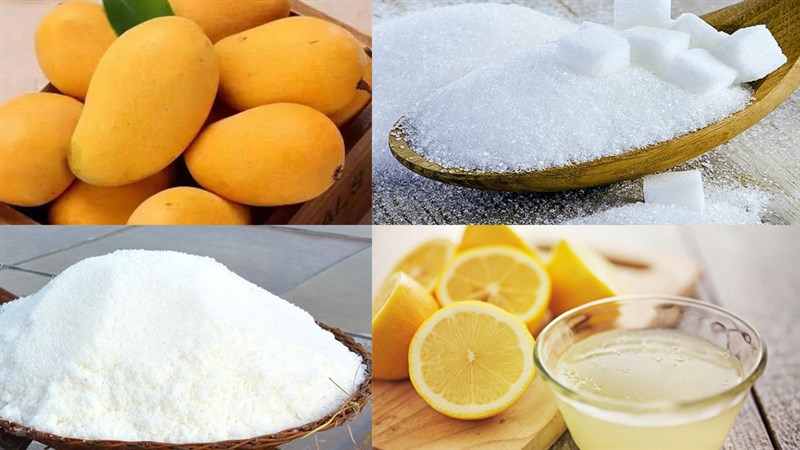 Nguyên liệu món ăn 2 cách làm mứt xoài sệt