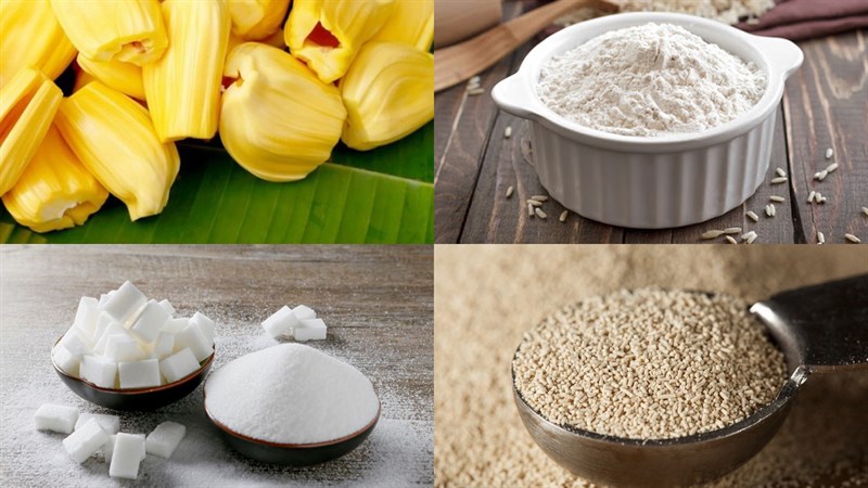 Nguyên liệu món ăn bánh bò mít