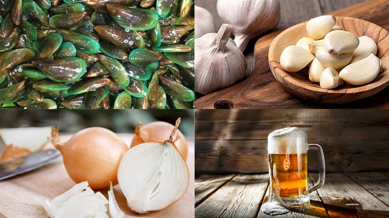 Nguyên liệu món ăn 3 cách làm vẹm xanh hấp