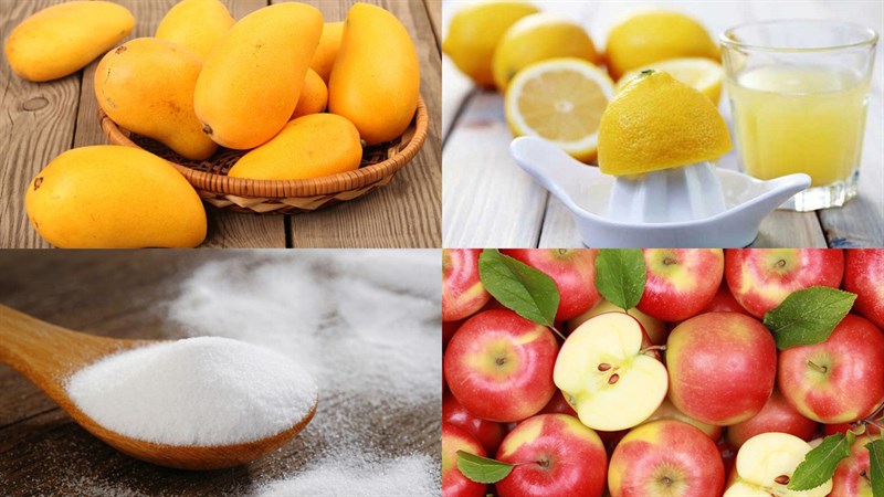 Nguyên liệu món ăn 2 cách làm mứt xoài sệt