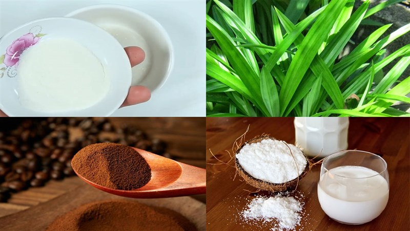 Nguyên liệu món ăn 2 cách làm rau câu lá dứa sữa dừa