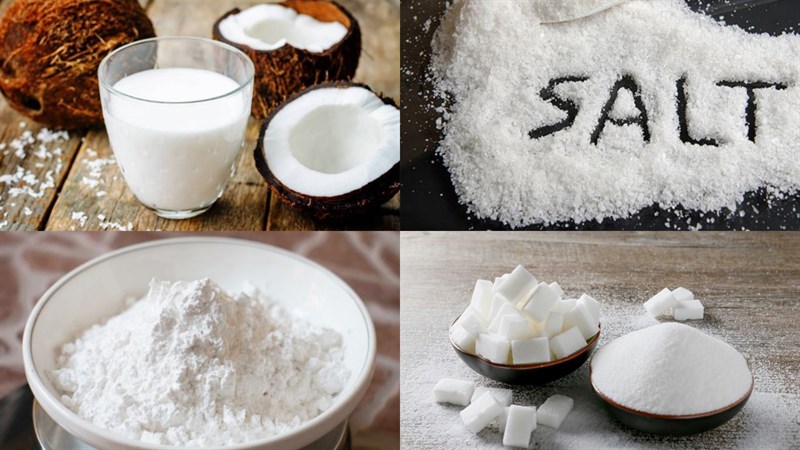 Nguyên liệu món ăn kem dừa không whipping cream