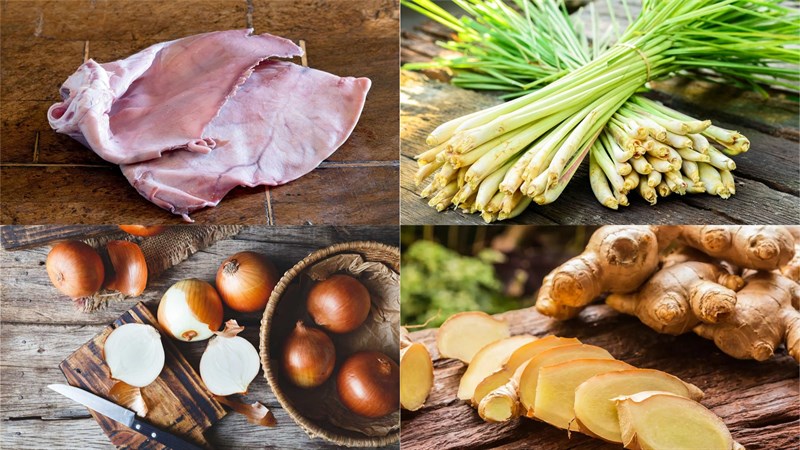 Nguyên liệu món ăn cách làm tai heo chiên giòn