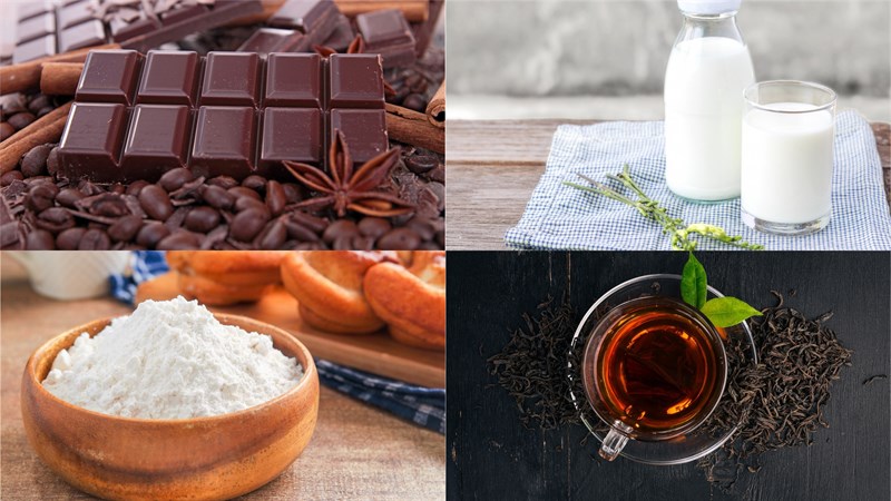 Nguyên liệu món ăn cách làm trà sữa trân châu socola