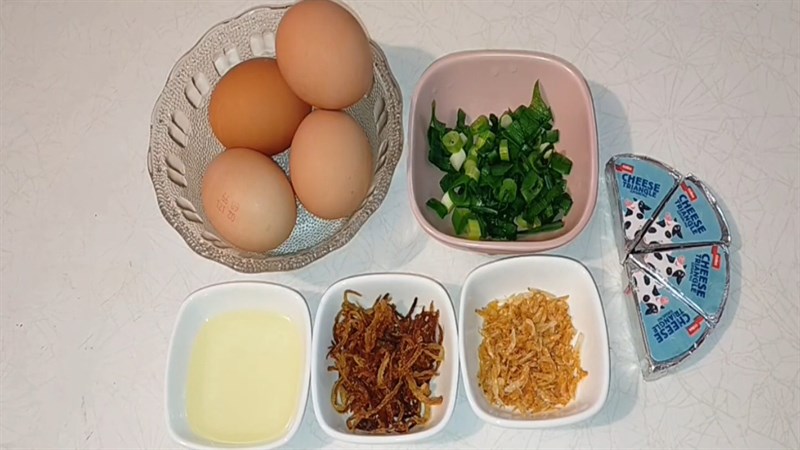 Nguyên liệu món ăn trứng nướng bằng nồi chiên không dầu