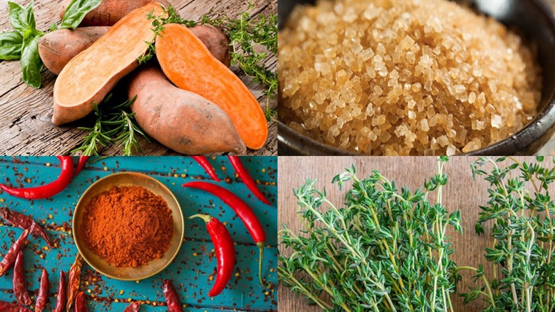 Nguyên liệu món ăn 2 cách làm snack khoai lang - khoai lang lắc
