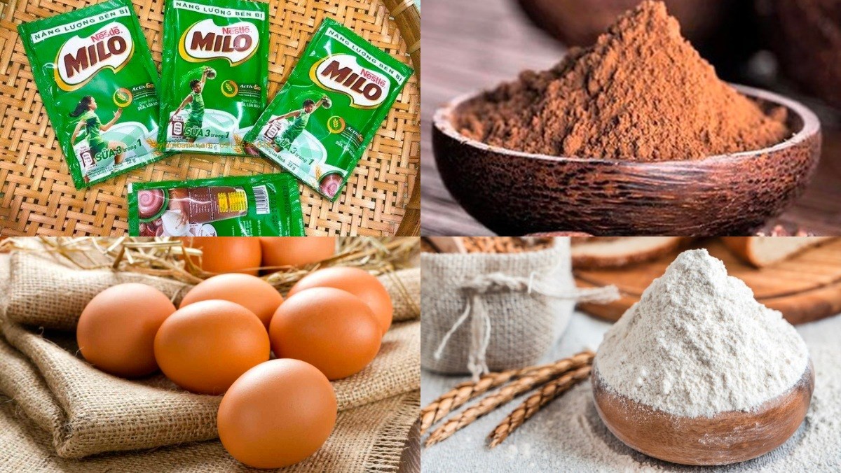 Nguyên liệu món ăn bánh cacao socola
