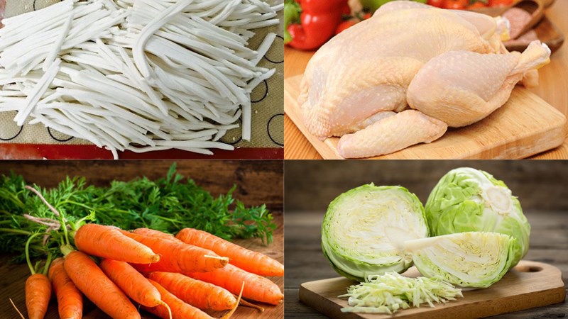 Nguyên liệu món ăn 2 cách nấu bánh canh gà