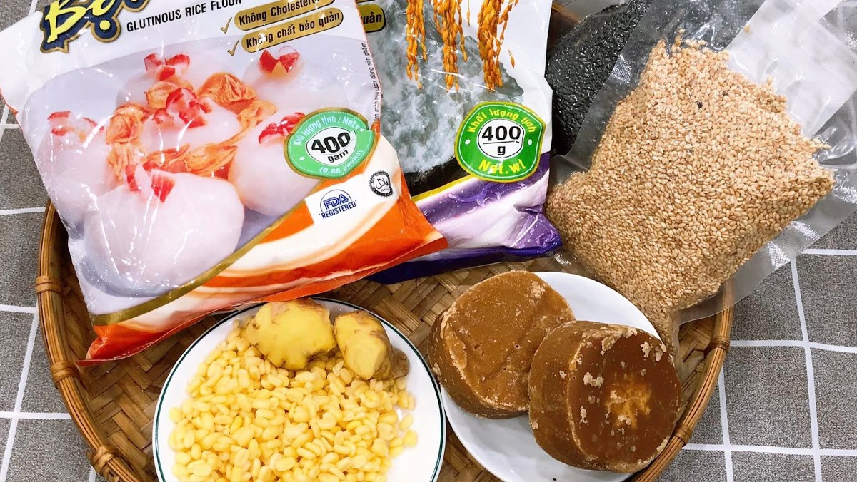 Nguyên liệu món ăn sủi dìn - bánh trôi tàu