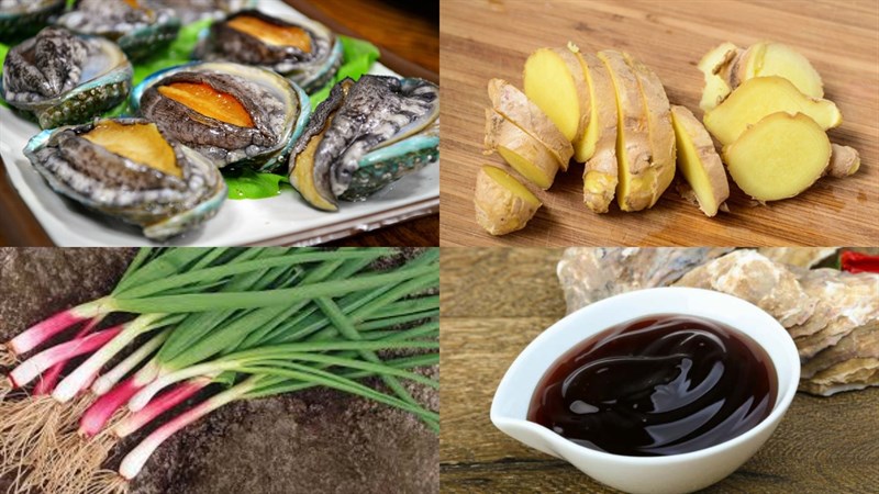 Nguyên liệu món ăn 3 món bào ngư hấp