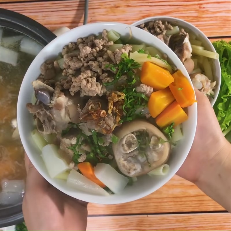Bước 7 Hoàn thành Nui giò heo thịt băm