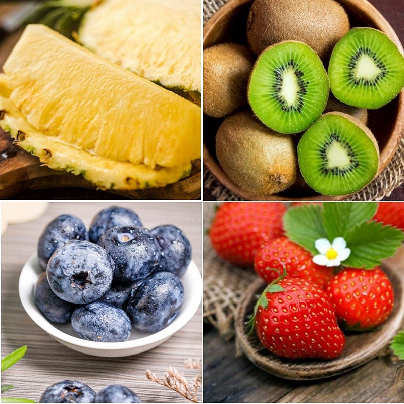 Nguyên liệu món ăn salad hoa quả giảm cân từ trái cây họ berry