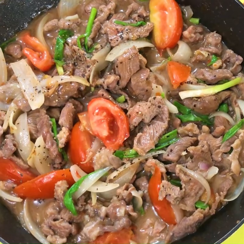 Bước 6 Thành phẩm Thịt bò xào cà chua