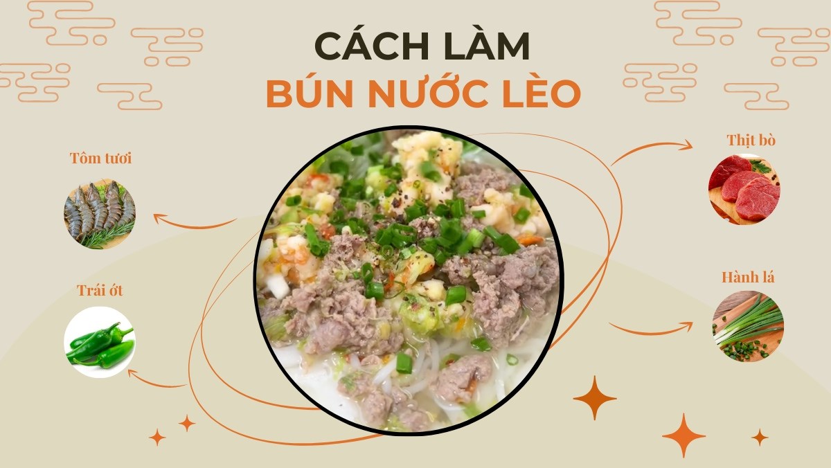 Bún nước lèo (Công thức được chia sẻ bởi Tiktok Cách Nấu Ngon cùng Cách Nấu Ngon)