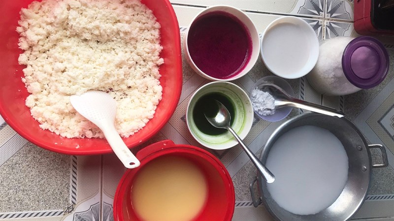 Nguyên liệu món ăn chè khoai mì viên