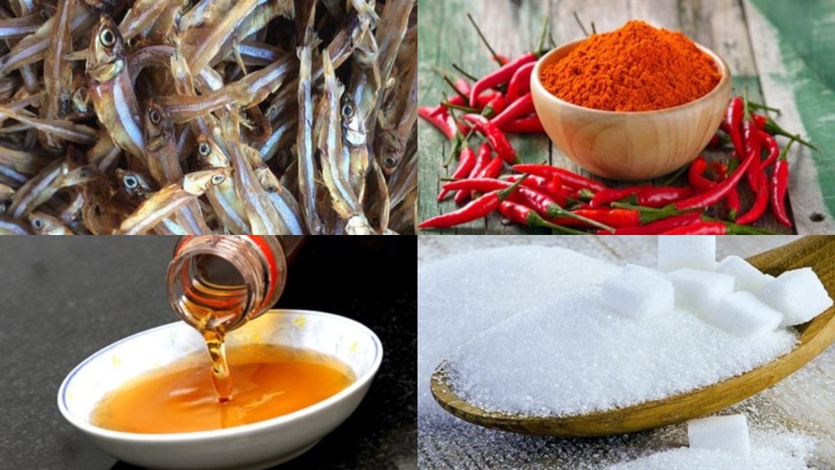 Nguyên liệu món ăn cá khô chiên nước mắm tỏi ớt