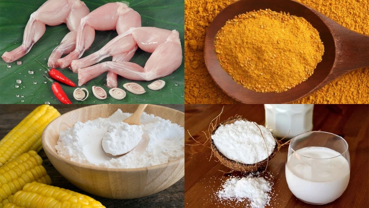 Nguyên liệu món ăn cà ri ếch
