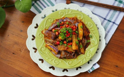 Cà tím xào chao