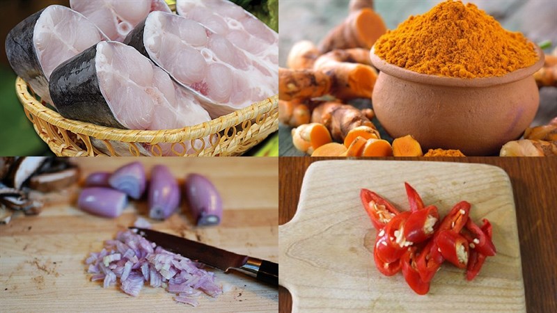 Nguyên liệu món ăn cá basa kho nghệ