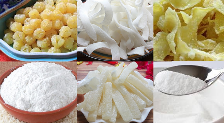 Nguyên liệu món ăn bánh bó mứt